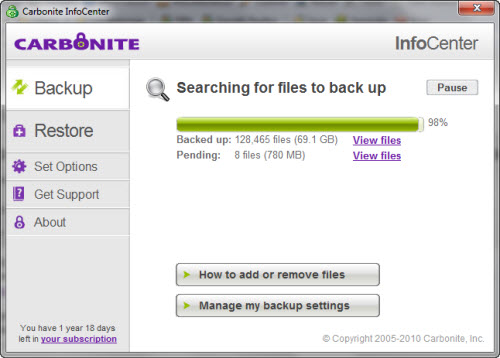 Carbonite2 Online Backup